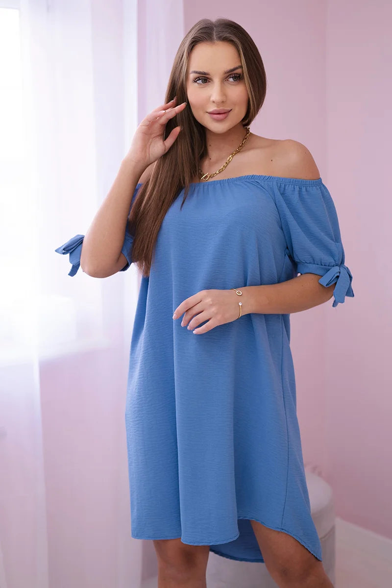 Sukienka wiązana na rękawach , Ciemny Jeansowy Uniwersalny , Sukienki , IT , pol_pl_Sukienka-wiazana-na-rekawach-ciemno-jeansowa-24353_4 , 3320 Discount-30 Moda Włoska Nowości Odzież Damska Rabat20 Sukienki sukienkihiszpanki Wszystkie Produkty