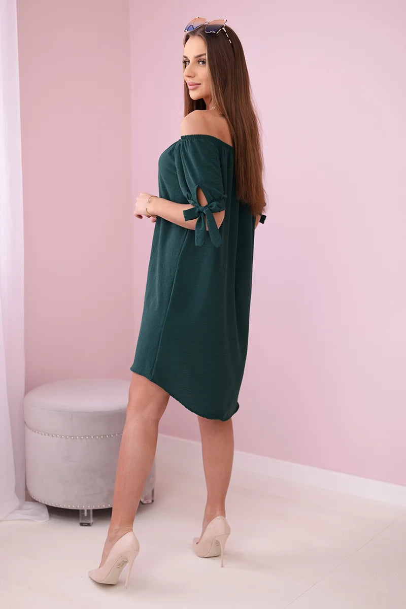 Sukienka wiązana na rękawach , Ciemny Zielony Uniwersalny , Sukienki , IT , pol_pl_Sukienka-wiazana-na-rekawach-ciemno-zielona-24360_2 , 3320 Discount-30 Moda Włoska Nowości Odzież Damska Rabat20 Sukienki sukienkihiszpanki Wszystkie Produkty