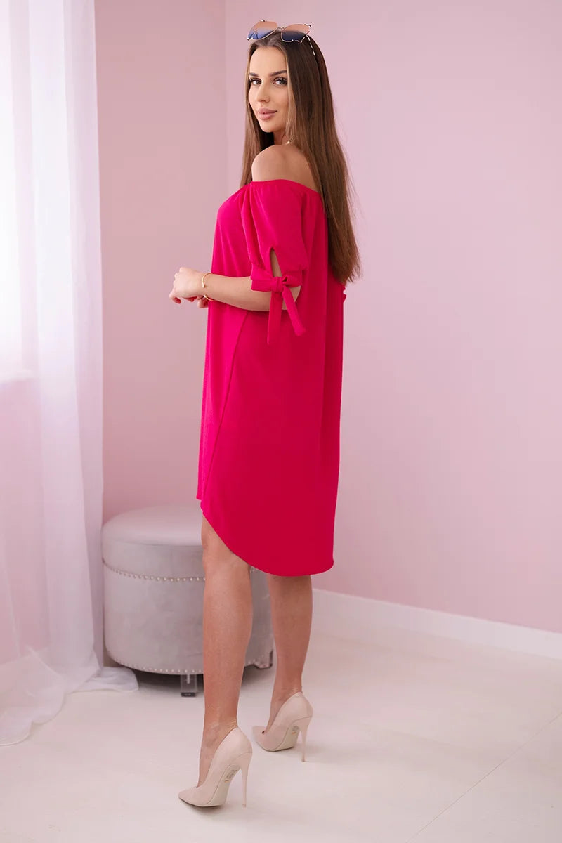 Sukienka wiązana na rękawach , Fuksja Uniwersalny , Sukienki , IT , pol_pl_Sukienka-wiazana-na-rekawach-fuksja-24147_1 , 3320 Discount-30 Moda Włoska Nowości Odzież Damska Rabat20 Sukienki sukienkihiszpanki Wszystkie Produkty