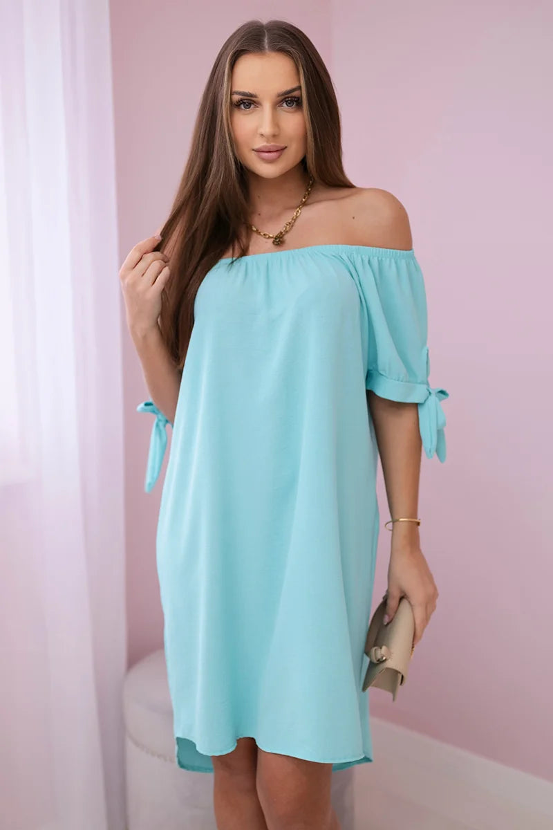 Sukienka wiązana na rękawach , Jasny Miętowy Uniwersalny , Sukienki , IT , pol_pl_Sukienka-wiazana-na-rekawach-jasno-mietowa-24219_2 , 3320 Discount-30 Moda Włoska Nowości Odzież Damska Rabat20 Sukienki sukienkihiszpanki Wszystkie Produkty