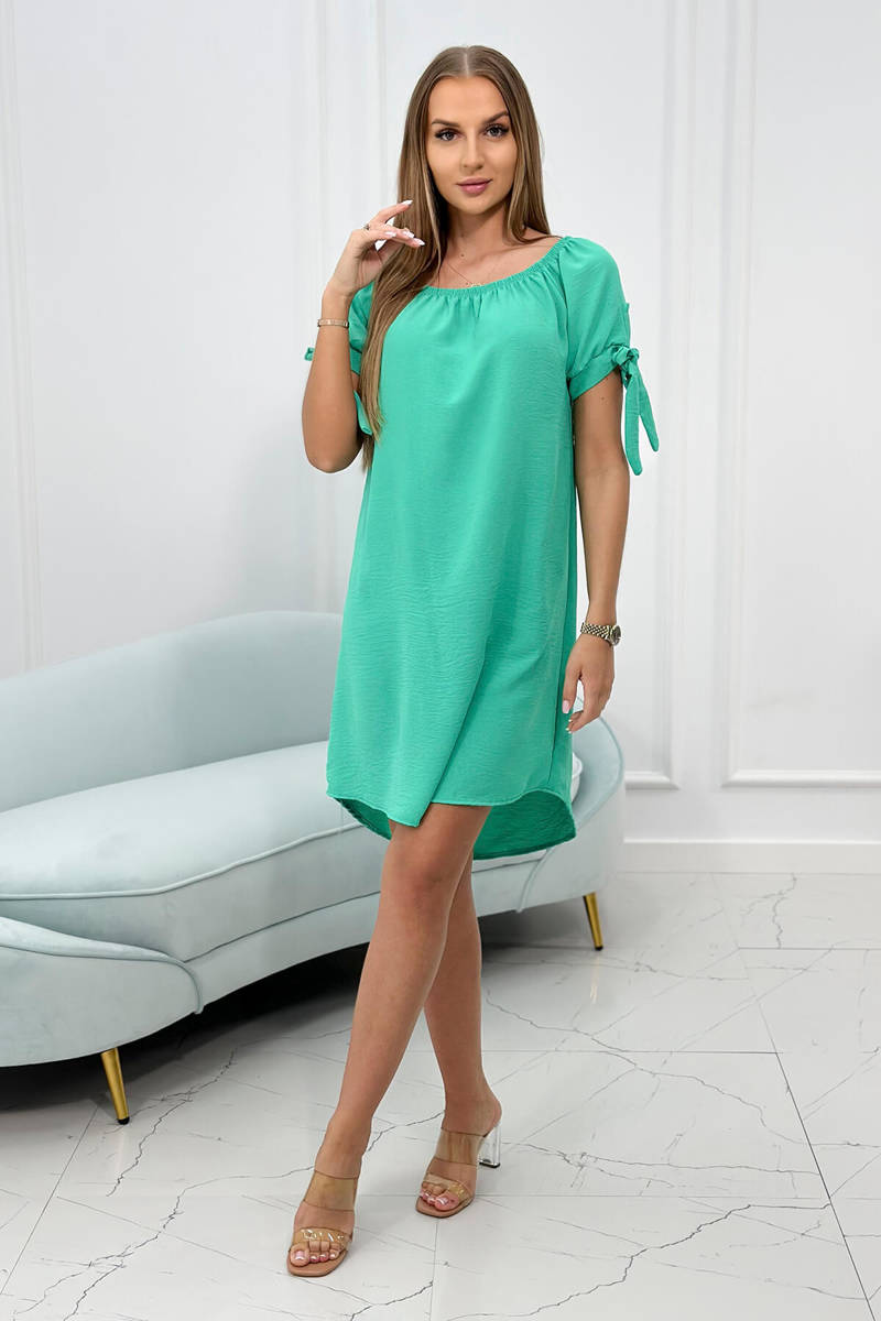 Sukienka wiązana na rękawach , Miętowy Uniwersalny , Sukienki , IT , pol_pl_Sukienka-wiazana-na-rekawach-mietowa-24927_1 , 3320 Discount-30 Moda Włoska Nowości Odzież Damska Rabat20 Sukienki sukienkihiszpanki Wszystkie Produkty