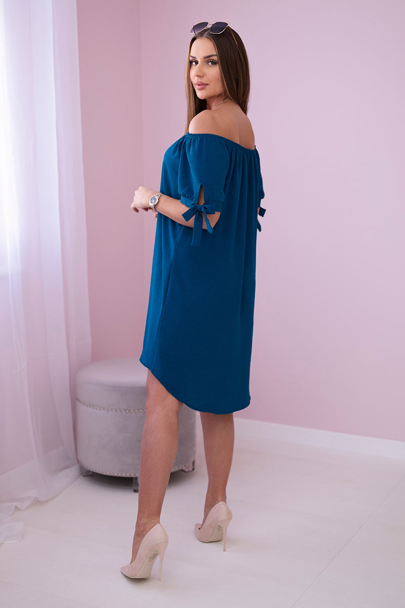 Sukienka wiązana na rękawach , Morski Uniwersalny , Sukienki , IT , pol_pl_Sukienka-wiazana-na-rekawach-morska-27611_3 , 3320 Discount-30 Moda Włoska Nowości Odzież Damska Rabat20 Sukienki sukienkihiszpanki Wszystkie Produkty