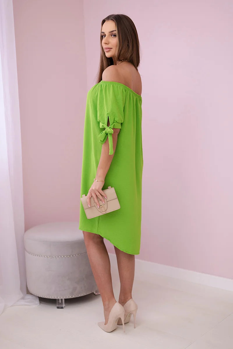 Sukienka wiązana na rękawach , Pistacjowy Uniwersalny , Sukienki , IT , pol_pl_Sukienka-wiazana-na-rekawach-pistacjowa-24362_2 , 3320 Discount-30 Moda Włoska Nowości Odzież Damska Rabat20 Sukienki sukienkihiszpanki Wszystkie Produkty
