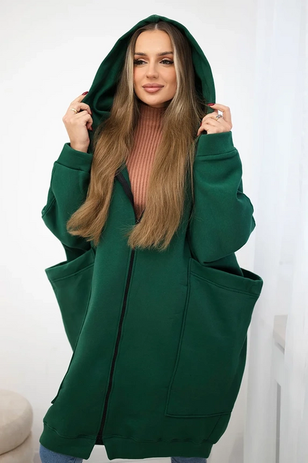 Bluza ocieplana oversize , Zielony Ciemny Uniwersalny , Bluzy , TR , pol_pm_Bluza-ocieplana-oversize_4_326142e1-b141-435c-bd09-86e4ed0a64a1 , 9383 Bluzy Discount-30 Odzież Damska Rabat20 Wszystkie Produkty