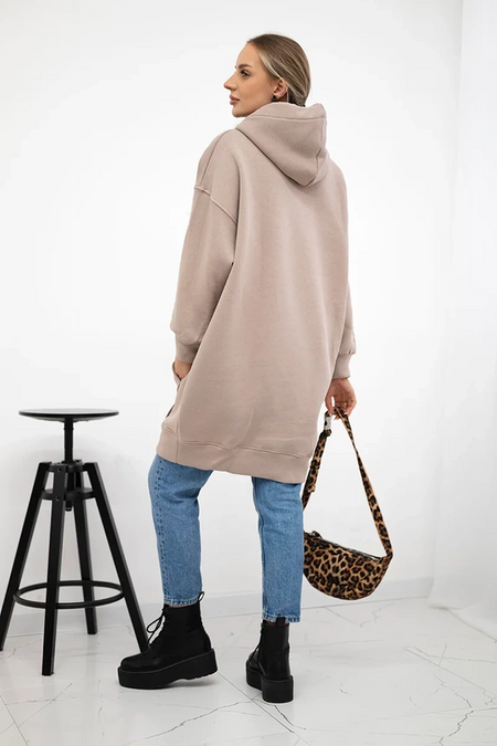 Bluza ocieplana z haftowanym napisem oversize , Ciemno Beżowa uniwersalny , Bluzy , TR , pol_pm_Bluza-ocieplana-z-haftowa_3_64d3fa5a-1b2a-481d-bb75-389d7e808e3e , 9310 Bluzy Jesien Odzież Damska Wszystkie Produkty