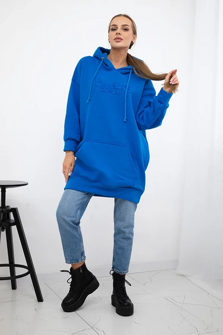 Bluza ocieplana z haftowanym napisem oversize , Chabrowa uniwersalny , Bluzy , TR , pol_pm_Bluza-ocieplana-z-haftowa_543782ea-57f7-4b6d-82e9-ad98fbaa928b , 9310 Bluzy Jesien Odzież Damska Wszystkie Produkty