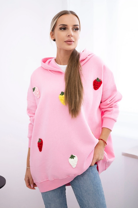 Bluza ocieplana z motywem truskawek , Różowy Jasny Uniwersalny , Bluzy , TR , pol_pm_Bluza-ocieplana-z-motywem_4 , 9629 Bluzy Discount-30 Live 15.11.2023 Odzież Damska Rabat20 Wszystkie Produkty