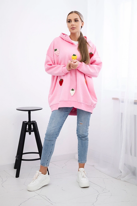 Bluza ocieplana z motywem truskawek , Różowy Jasny Uniwersalny , Bluzy , TR , pol_pm_Bluza-ocieplana-z-motywem_5 , 9629 Bluzy Discount-30 Live 15.11.2023 Odzież Damska Rabat20 Wszystkie Produkty