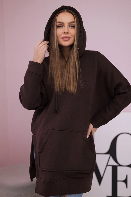 Bluza ocieplana z rozcięciami na bokach , Brązowy Uniwersalny , Bluzy , TR , pol_pm_Bluza-ocieplana-z-rozciec_da9e9946-23e5-4794-8d72-3a5b66cbd293 , 9319 Bluzy Discount-30 Odzież Damska Rabat20 Wszystkie Produkty