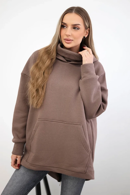 Bluza ocieplana z suwakiem z tyłu , Mocca Uniwersalny , Bluzy , TR , pol_pm_Bluza-ocieplana-z-suwakie , 9381 Bluzy Discount-30 Odzież Damska Rabat20 Wszystkie Produkty