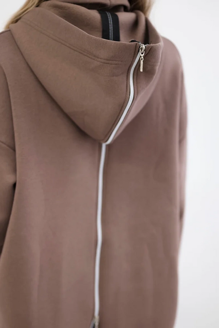 Bluza ocieplana z suwakiem z tyłu , Mocca Uniwersalny , Bluzy , TR , pol_pm_Bluza-ocieplana-z-suwakie_3 , 9381 Bluzy Discount-30 Odzież Damska Rabat20 Wszystkie Produkty