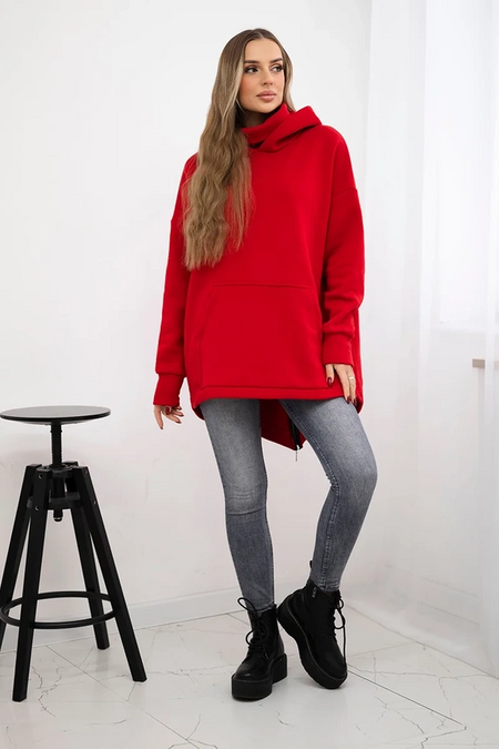 Bluza ocieplana z suwakiem z tyłu , Czerwony Uniwersalny , Bluzy , TR , pol_pm_Bluza-ocieplana-z-suwakie_5 , 9381 Bluzy Discount-30 Odzież Damska Rabat20 Wszystkie Produkty