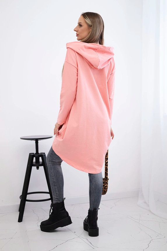 Bluza z długim tyłem i kapturem , Morelowa uniwersalny , Bluzy , TR , pol_pm_Bluza-z-dlugim-tylem-i-ka_10_77499841-60eb-4036-8fb5-ce8dc5b357a6 , 9116 Bluzy Jesien Odzież Damska Wszystkie Produkty