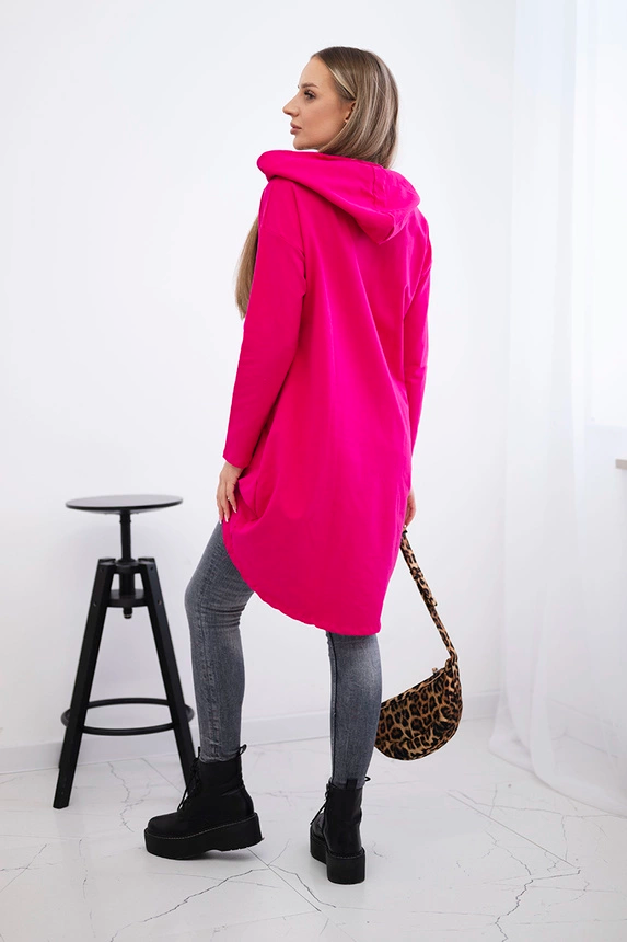 Bluza z długim tyłem i kapturem , Fuksja uniwersalny , Bluzy , TR , pol_pm_Bluza-z-dlugim-tylem-i-ka_2_13876099-6907-4956-b295-70848c4f73d7 , 9116 Bluzy Jesien Odzież Damska Wszystkie Produkty