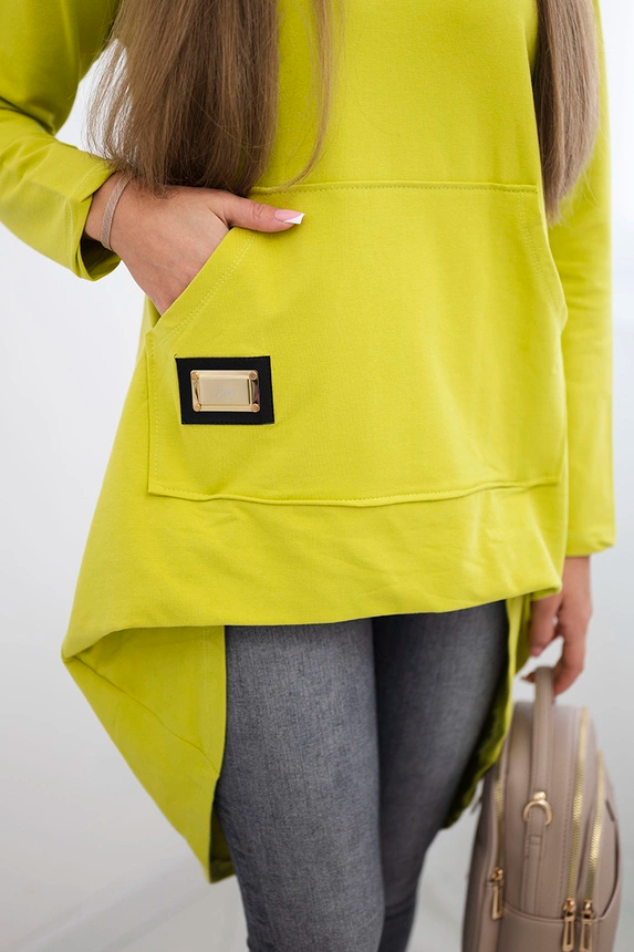 Bluza z długim tyłem i kapturem , Kiwi uniwersalny , Bluzy , TR , pol_pm_Bluza-z-dlugim-tylem-i-ka_3_4f0fddff-ca8a-4b0c-93c3-918c08825c76 , 9116 Bluzy Jesien Odzież Damska Wszystkie Produkty