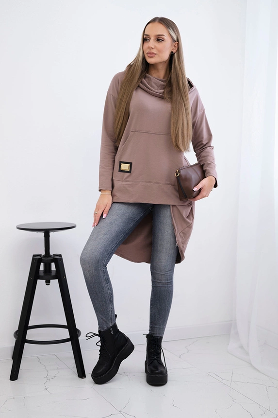 Bluza z długim tyłem i kapturem , Mocca uniwersalny , Bluzy , TR , pol_pm_Bluza-z-dlugim-tylem-i-ka_5_0861dcff-af33-4633-b1e0-6d2fe36d4a3f , 9116 Bluzy Jesien Odzież Damska Wszystkie Produkty