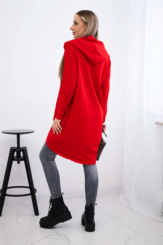 Bluza z długim tyłem i kapturem , Czerwona uniwersalny , Bluzy , TR , pol_pm_Bluza-z-dlugim-tylem-i-ka_6_1e298b70-3c3a-441a-9239-0837c856c9ea , 9116 Bluzy Jesien Odzież Damska Wszystkie Produkty