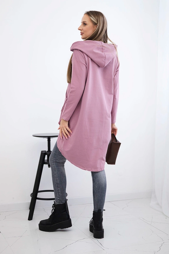 Bluza z długim tyłem i kapturem , Ciemna różowa uniwersalny , Bluzy , TR , pol_pm_Bluza-z-dlugim-tylem-i-ka_6_4c344829-8a3a-4d77-a14f-c4c31c46a3f3 , 9116 Bluzy Jesien Odzież Damska Wszystkie Produkty
