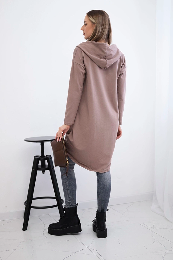 Bluza z długim tyłem i kapturem , Mocca uniwersalny , Bluzy , TR , pol_pm_Bluza-z-dlugim-tylem-i-ka_6_9651ba5d-1829-46f9-87af-64b26f73c723 , 9116 Bluzy Jesien Odzież Damska Wszystkie Produkty