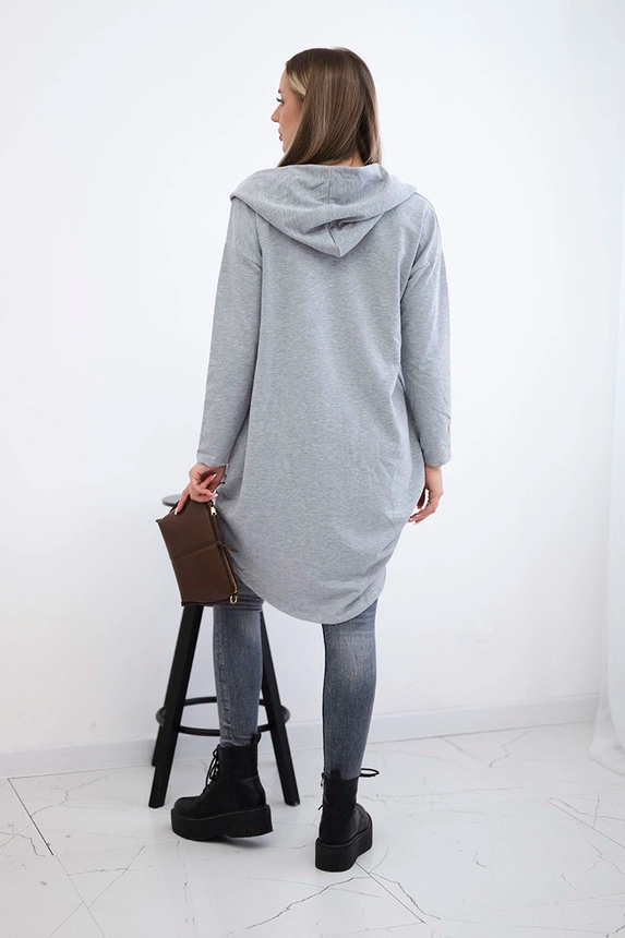 Bluza z długim tyłem i kapturem , Szara uniwersalny , Bluzy , TR , pol_pm_Bluza-z-dlugim-tylem-i-ka_6_981f024a-7e96-40d7-a363-66e6788c9615 , 9116 Bluzy Jesien Odzież Damska Wszystkie Produkty