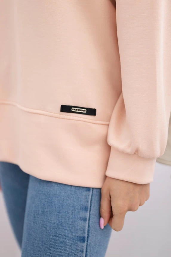 Bluza z kapturem z wiskozy , Morelowa uniwersalny , Bluzy , IT , pol_pm_Bluza-z-kapturem-maselko_2 , ART2436 Bluzy Nowości Odzież Damska wiosna Wszystkie Produkty