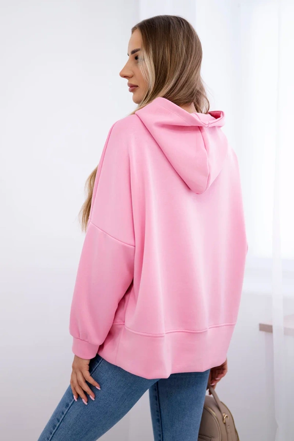 Bluza z kapturem z wiskozy , Jasno różowa uniwersalny , Bluzy , IT , pol_pm_Bluza-z-kapturem-maselko_3_fa813612-0d71-4b91-98e1-bef4648aaf4e , ART2436 Bluzy Nowości Odzież Damska wiosna Wszystkie Produkty