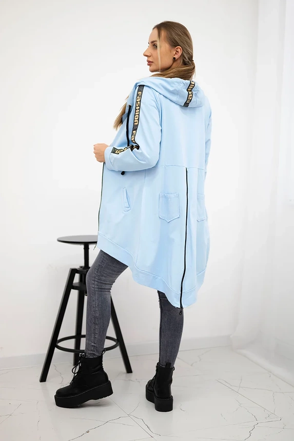 Bluza z suwakiem z tyłu , Błękitna uniwersalny , Bluzy , TR , pol_pm_Bluza-z-suwakiem-z-tylu-b_1 , 8997 Bluzy Odzież Damska Wszystkie Produkty