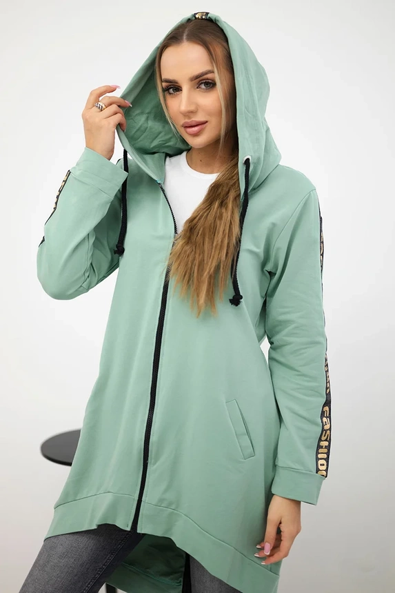Bluza z suwakiem z tyłu , Ciemna Miętowa uniwersalny , Bluzy , TR , pol_pm_Bluza-z-suwakiem-z-tylu-c , 8997 Bluzy Odzież Damska Wszystkie Produkty
