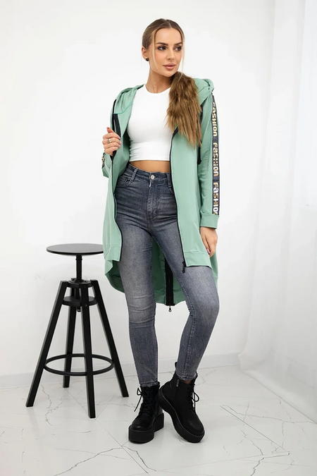 Bluza z suwakiem z tyłu , Ciemna Miętowa uniwersalny , Bluzy , TR , pol_pm_Bluza-z-suwakiem-z-tylu-c_4fc5aed2-1a6b-40c2-8999-2dbd6fdf9c08 , 8997 Bluzy Odzież Damska Wszystkie Produkty