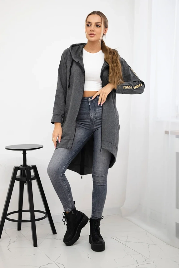 Bluza z suwakiem z tyłu , Grafit Melanż uniwersalny , Bluzy , TR , pol_pm_Bluza-z-suwakiem-z-tylu-g_939d698c-9130-4479-81eb-61e884d3bd30 , 8997 Bluzy Odzież Damska Wszystkie Produkty