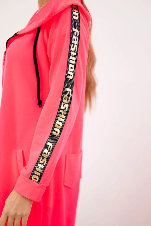 Bluza z suwakiem z tyłu , Różowy Neon uniwersalny , Bluzy , TR , pol_pm_Bluza-z-suwakiem-z-tylu-r_1 , 8997 Bluzy Odzież Damska Wszystkie Produkty