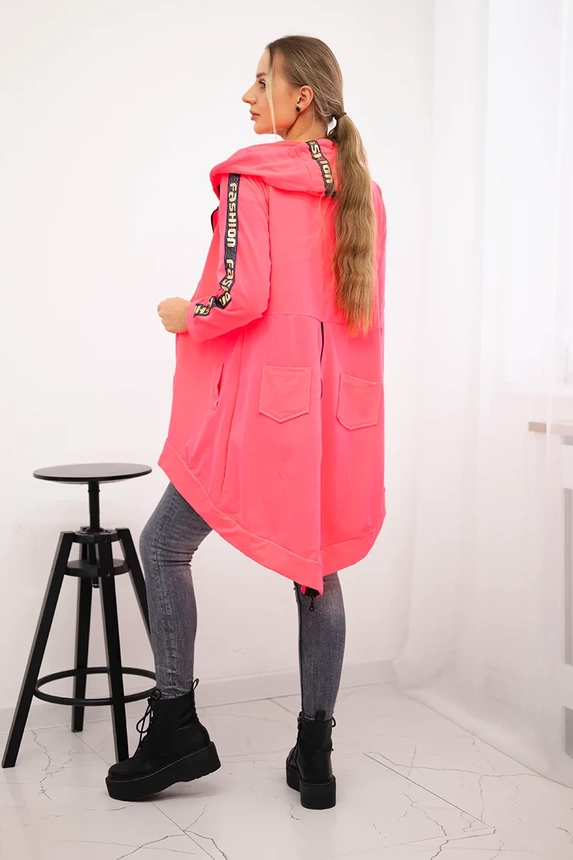 Bluza z suwakiem z tyłu , Różowy Neon uniwersalny , Bluzy , TR , pol_pm_Bluza-z-suwakiem-z-tylu-r_2 , 8997 Bluzy Odzież Damska Wszystkie Produkty