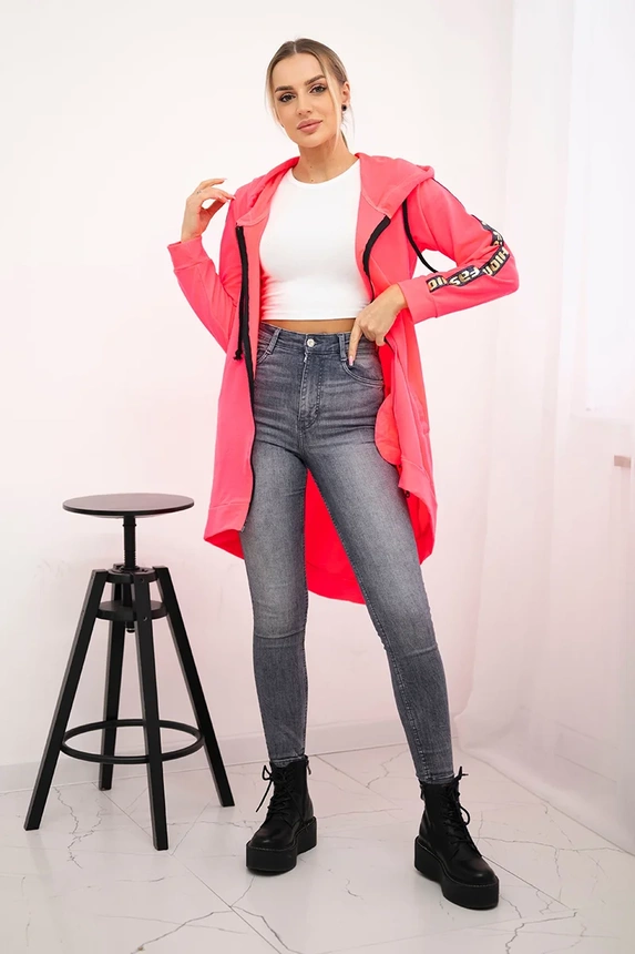 Bluza z suwakiem z tyłu , Różowy Neon uniwersalny , Bluzy , TR , pol_pm_Bluza-z-suwakiem-z-tylu-r_fe0bde6e-deba-4a7c-8df9-bf859e33dc17 , 8997 Bluzy Odzież Damska Wszystkie Produkty