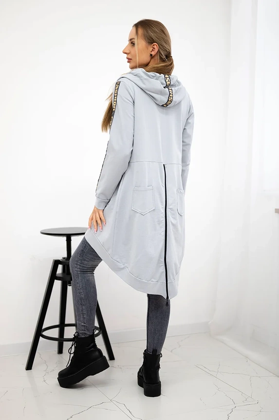 Bluza z suwakiem z tyłu , Szara uniwersalny , Bluzy , TR , pol_pm_Bluza-z-suwakiem-z-tylu-s_1 , 8997 Bluzy Odzież Damska Wszystkie Produkty