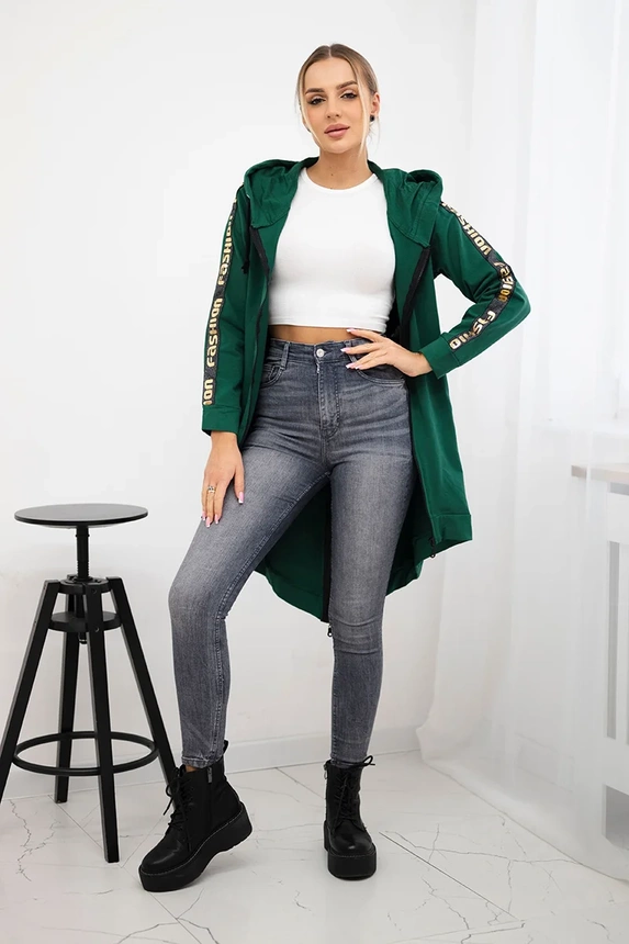 Bluza z suwakiem z tyłu , Zielona uniwersalny , Bluzy , TR , pol_pm_Bluza-z-suwakiem-z-tylu-z_217bced6-768a-4e80-be77-6d0079955fd5 , 8997 Bluzy Odzież Damska Wszystkie Produkty