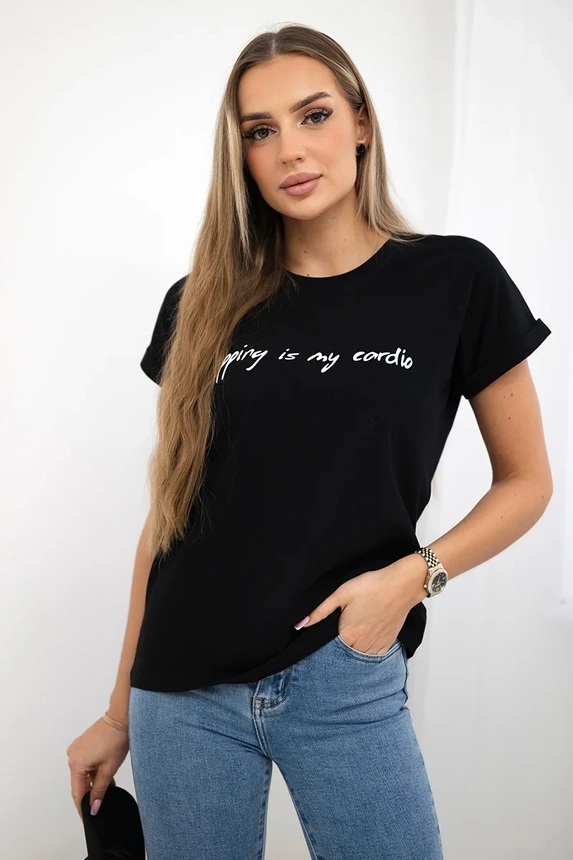 Bluzka Shopping is my cardio , czarna uniwersalny , Bluzki , TR , pol_pm_Bluzka-Shopping-is-my-car_9_bf29e070-2a4b-4f60-8a59-e17546c9d74b , 65297 Bluzki Odzież Damska Wszystkie Produkty