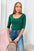 Bluzka okrągły dekolt , Zielony Ciemny Uniwersalny , Bluzki , TR , pol_pm_Bluzka-okragly-dekolt-ciemno-zielona-19418_1 , 8832 Bluzki Discount-30 Odzież Damska Rabat20 Wszystkie Produkty