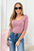 Bluzka okrągły dekolt , Różowy Ciemny Uniwersalny , Bluzki , TR , pol_pm_Bluzka-okragly-dekolt-ciemny-rozowy-18716_1 , 8832 Bluzki Discount-30 Odzież Damska Rabat20 Wszystkie Produkty