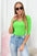Bluzka okrągły dekolt , Zielony Jasny Uniwersalny , Bluzki , TR , pol_pm_Bluzka-okragly-dekolt-jasno-zielona-21547_1 , 8832 Bluzki Discount-30 Odzież Damska Rabat20 Wszystkie Produkty