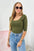 Bluzka okrągły dekolt , Khaki Uniwersalny , Bluzki , TR , pol_pm_Bluzka-okragly-dekolt-khaki-13720_1 , 8832 Bluzki Discount-30 Odzież Damska Rabat20 Wszystkie Produkty