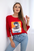 Bluzka z grafiką 3D, koronka , Czerwona uniwersalny , Bluzki , TR , pol_pm_Bluzka-z-grafika-3D-koron_4 , 66799 Bluzki Odzież Damska Promocja Wszystkie Produkty