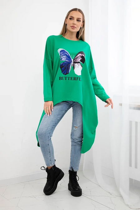 Bluzka z nadrukiem oversize , Jasny Zielony Uniwersalny , Bluzki , TR , pol_pm_Bluzka-z-nadrukiem-oversi_4 , 69402 Bluzki Discount-30 Odzież Damska Polecane Rabat20 Wszystkie Produkty