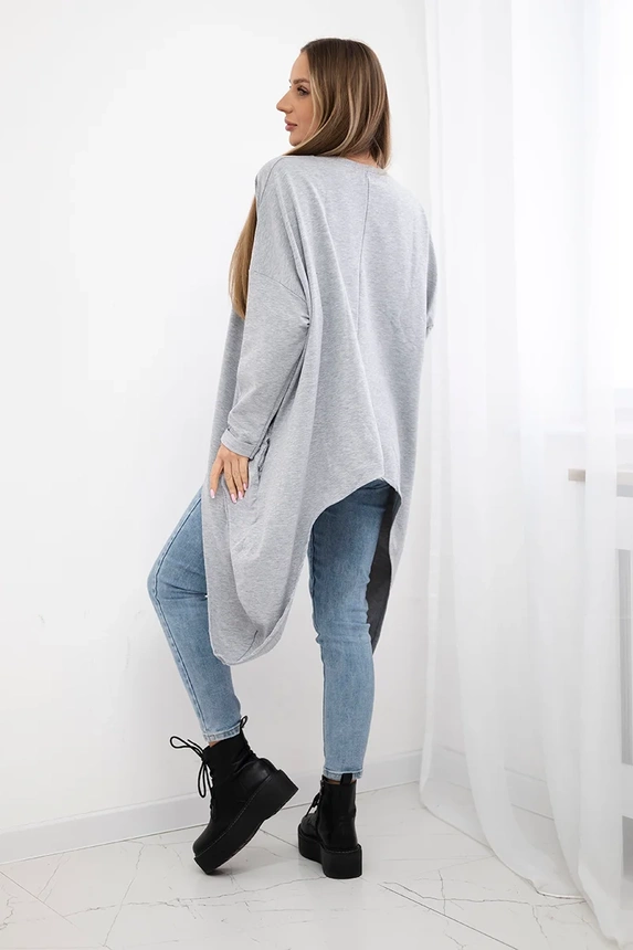 Bluzka z nadrukiem oversize , Szary Uniwersalny , Bluzki , TR , pol_pm_Bluzka-z-nadrukiem-oversi_6_934ca889-80f7-4033-b800-48d019a0abf9 , 69402 Bluzki Discount-30 Odzież Damska Polecane Rabat20 Wszystkie Produkty