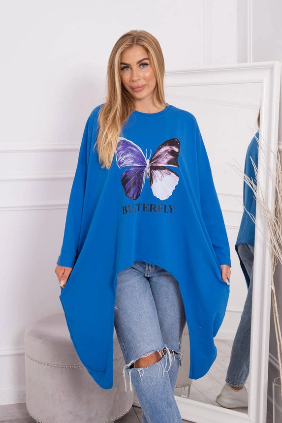 Bluzka z nadrukiem oversize , Chabrowy Uniwersalny , Bluzki , TR , pol_pm_Bluzka-z-nadrukiem-oversi_a75586b9-696b-4039-922a-0728a8815b25 , 69402 Bluzki Discount-30 Odzież Damska Polecane Rabat20 Wszystkie Produkty