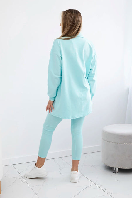 Komplet 3-częściowy bluza, top i legginsy , Miętowy Uniwersalny , Komplety , TR , pol_pm_Komplet-3-czesciowy-bluza-top-i-legginsy-mietowa-29606_3 , 9452 Discount-30 Komplety Odzież Damska Rabat20 Wszystkie Produkty