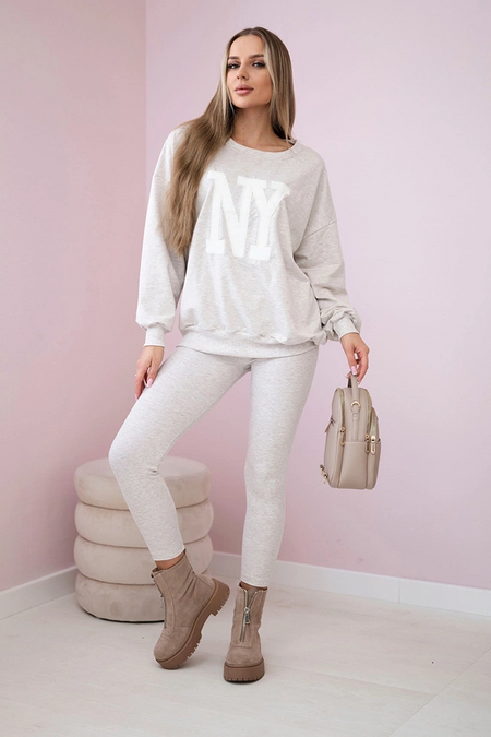 Komplet bawełniany bluza + legginsy , Beżowy Melanż Uniwersalny , Komplety , TR , pol_pm_Komplet-bawelniany-bluza_12_e62c0b5e-6e29-42e3-8daf-b8ef7a6e6a8d , 9459 Discount-30 Komplety Live 15.11.2023 Odzież Damska Rabat20 Wszystkie Produkty