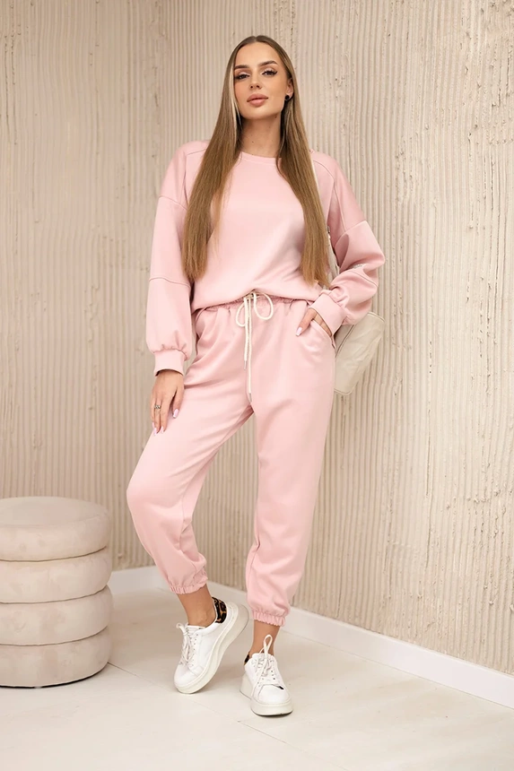Komplet bluza + spodnie masełko , Pudrowy Róż uniwersalny , Komplety , IT , pol_pm_Komplet-bluza-spodnie-mas_1_dcd53270-3d97-40dc-a3aa-7361a5b7c94f , 7065P Komplety Odzież Damska Wszystkie Produkty