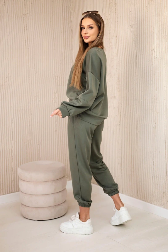 Komplet bluza + spodnie masełko , khaki uniwersalny , Komplety , IT , pol_pm_Komplet-bluza-spodnie-mas_2_3b919ec1-ea50-43d7-bed0-af8f6167bd85 , 7065P Komplety Odzież Damska Wszystkie Produkty