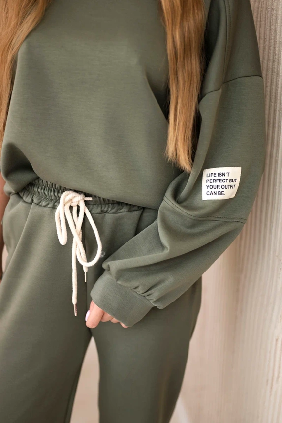 Komplet bluza + spodnie masełko , khaki uniwersalny , Komplety , IT , pol_pm_Komplet-bluza-spodnie-mas_3_c55c0661-bb0e-43af-acc9-7b80b2becccb , 7065P Komplety Odzież Damska Wszystkie Produkty