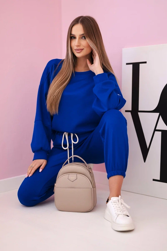 Komplet bluza + spodnie masełko , Chabrowy uniwersalny , Komplety , IT , pol_pm_Komplet-bluza-spodnie-mas_5631a042-79db-4c8c-9cb0-48632c0522ff , 7065P Komplety Odzież Damska Wszystkie Produkty